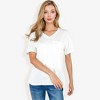 Anna-Kaci Women's Ribbed Knit Top with V-Neck, Front Pocket, Loose Fit Casual Blouse - 4 of 4