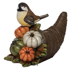 Transpac Resin 6.25 in. Multicolored Harvest Bird Cornucopia - 1 of 2