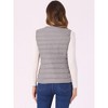 INSPIRE CHIC Women's Sleeveless Lightweight Button Up Quilted Round Neck Winter Puffer Vest - 4 of 4