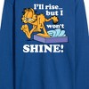 Men's - Garfield - Rise But Won't Shine Long Sleeve Graphic T-Shirt - 2 of 4