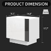 AMERLIFE 2PCS Entertainment Center Side Table Set with Storage, Modern End Tables with 2 Cabinet Doors - 2 of 3
