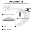 10x10 Pop Up Canopy Tent, Commercial Instant Canopy Shelter with Heavy Duty Wheeled Carry Bag Bonus 4 Sand Bags - 3 of 4