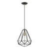 Livex Lighting Knox 1 - Light Pendant in  Textured Black/Polished Chrome - 4 of 4