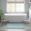 LunaLulinlk 1 PCS 24x44" 100% Cotton Tufted 3000 GSM Reversible Bath Rug Blue - 4 of 4
