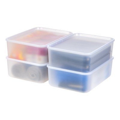 Iris Usa 4pack Large Multi-purpose Organizer Containers Plastic Bins,  Pastel : Target