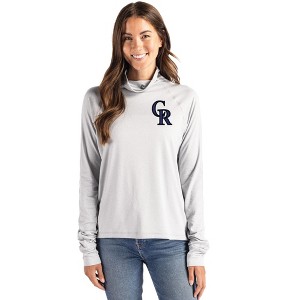 Colorado Rockies Cutter & Buck Coastline Epic Comfort Recycled Womens Funnel Neck - 1 of 1