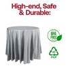 Smarty Had A Party 84" Silver Round Plastic Tablecloths - 96 pcs - 4 of 4