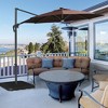 Outsunny 4 Pieces Square Patio Umbrella Base Stand, Outdoor Cantilever Offset Umbrella Weights, 198lb Capacity Water or 286lb Capacity Sand, Black - 2 of 4