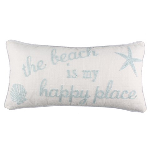 Levtex Home Beach Happy Place Pillow - White