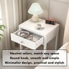 PAGED Modern Nightstand Minimalist End Table with Drawer and Wood Legs, Bedside Table for Bedroom, Living Room - 4 of 4