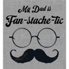 My Dad Is Fan-Tache-Tic Dad Jokes for Father's Day Adult Long Sleeve Hoodie - 2 of 2