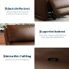 Manual Recliner Chair,Adult Sofa Rocker 360°Rotatable,Faux Leather Single Sofa with Adjustable Backrest and Footstool - 3 of 4