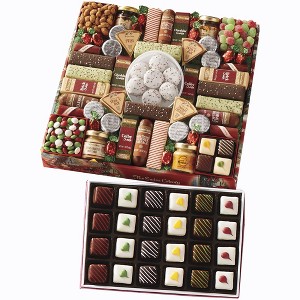 The Swiss Colony 43 Season Pleasers and Petits Fours Gift Bundle - Assorted Cheeses, Chocolates, Candies, and Summer Sausage Meats, Mini Layer Cakes - 1 of 4