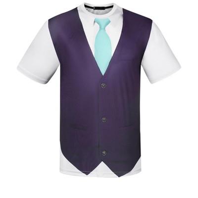 Lars Amadeus Men's Halloween Short Sleeves Festival Party Costume Funny T-Shirt
