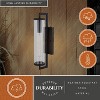 VAXCEL Morgan Park 1 Light Black Dusk to Dawn Contemporary Outdoor Wall Lantern Clear Glass - 3 of 4