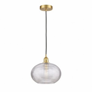 Ithaca - 1 Light Cord Hung Mini Pendant In Industrial Style-10.75 Inches Tall and 12 Inches Wide - 1 of 1