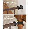 GROWNSY Baby Gate for Stairs, 29.5"-48.4" Pressure Mounted Baby Gate for Top of Stair&Doorway with V-Shaped Rods, Anti-Trip Pedal, Brown - 2 of 4