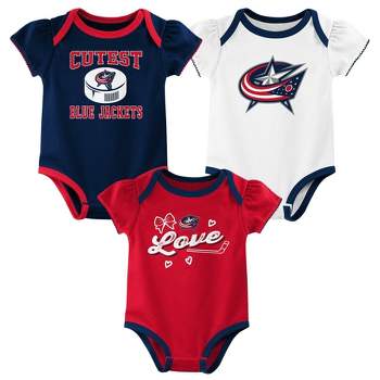 NHL Columbus Blue Jackets Infant Girls' 3pk Bodysuit