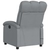 vidaXL Electric Massage Recliner Chair Light Gray Fabric - image 4 of 4