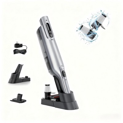 WHALL Cordless Handheld Vacuum Cleaner, Powerful Suction, LED Lights, 2 Suction Modes, Rechargeable with Charging Dock, For Home, Office, Car
