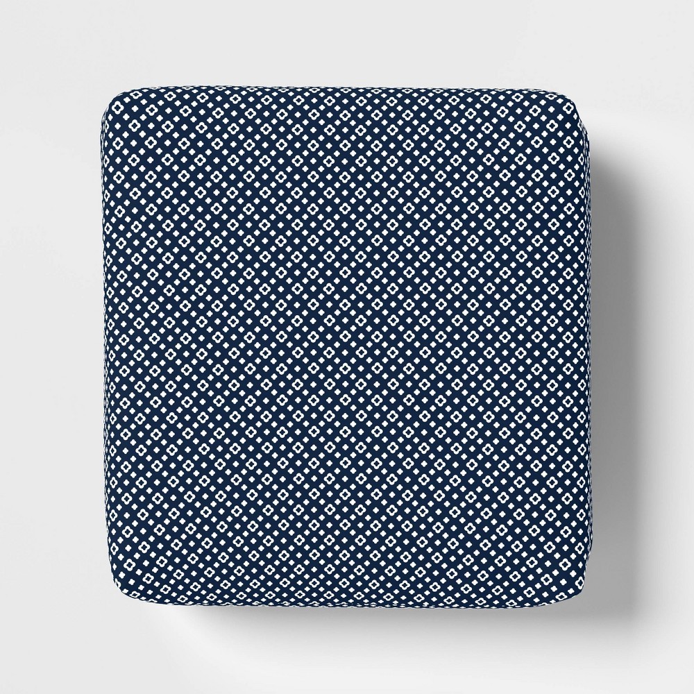 Photos - Pillow 24"x22" Solid Woven Outdoor Deep Seat Cushion Navy Blue - Threshold™