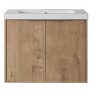NicBex Floating Bathroom Vanity with Sink,Bathroom Sink Vanity with Soft Close Doors,Modern Bathroom Sink Cabinet for Bathroom,Oak/Walnut - 2 of 4