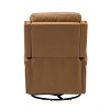 Set of 2 Basilio 28.74 Wide Tufted Wooden Upholstery Genuine Leather Swivel Rocker Recliner with Nailhead Trims| ART OF LIVING DESIGNS - 4 of 4