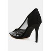 High Ball Mesh Rhinestone Stiletto Women Pumps - 3 of 4