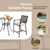 Tangkula 2/4 Piece Patio Bar Height Chairs Outdoor Bar Steel W/ High-Density Seat Cushions Cozy Footrest Heavy-Duty Steel Frame Outside Bar Chair - 4 of 4