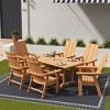 WestinTrends 7 Piece Outdoor Patio Dining Table and Modern Adirondack Armchair Set - 2 of 2