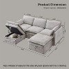 SinCiDo 88.98" Modular Couch Sofa with Storage, U-Shape 3 Seater Cloud Couch Sectional with Ottoman, Modern Sofa with Deep Seat & Pillow - 3 of 4