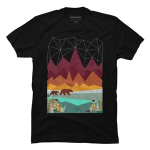 Men's Design By Humans Peak By Kakel T-Shirt - 1 of 2