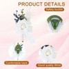 Unique Bargains Satin Rose Bloom Greenery Comfortable Wrist Strap Corsage For Party Wedding 6 Pcs - 3 of 4