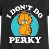 Girls' - Garfield - I Don't Do Perky Fitted Short Sleeve Graphic T-Shirt - 2 of 4