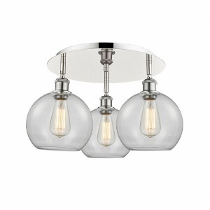 Athens - 3 Light Flush Mount In Industrial Style-10.5 Inches Tall and 19.75 Inches Wide - 1 of 1
