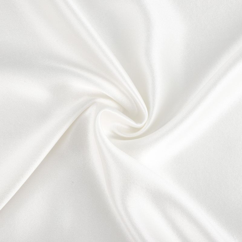 1 Pc Standard 25 Momme 100% Pure Silk for Hair Both Sides Pillowcase White - PiccoCasa, 2 of 7