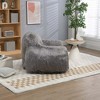 Bean Bag Chair Lazy Sofa, Faux Fur Foam Padded Accent Chair With Armrests, Stylish Bean Bag Chair Sofa for Bedroom, Living Room, Dining Room - 3 of 4