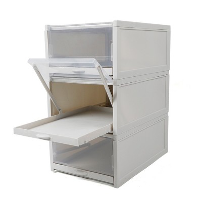 YIYIBYUS 3Pcs Shoe Box Shoe Organizer Drawer Transparent Plastic Shoe Storage