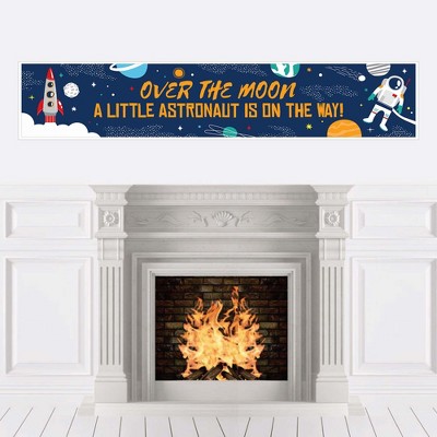 Big Dot of Happiness Blast Off to Outer Space - Rocket Ship Baby Shower Decorations Party Banner