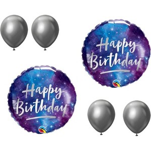 LOONBALLOON Alien, Space, Earth Theme Balloons - 18 Inch Birthday Galaxy Decorations - 1 of 1