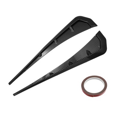 Unique Bargains Car Fender Side Vent Carbon Fiber Air Flow Fender ABS Black 1 Pair