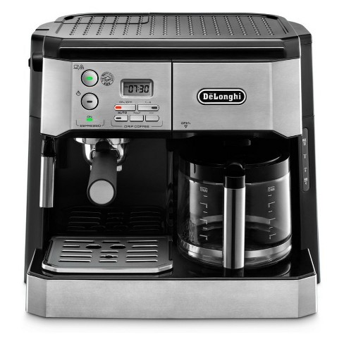 DeLonghi 10-Cup Black and SS Combination Coffee and Espresso Machine  COM530M - The Home Depot