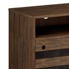 54" Solid Acacia Wood Mid Century TV Stand with Handcrafted Finish, Cord Management, and Adjustable Shelves for Living Room - 2 of 4