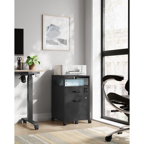 VASAGLE File Cabinet with Lock, Filing Cabinet with 2 Storage Drawers, for Hanging File Folders, Open Shelf - image 1 of 4