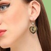 SOHI Women's Pink Heart Drop Earrings - 3 of 3