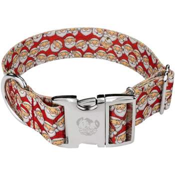 Country Brook Petz 1 1/2 inch Premium Where's Merry Dog Collar, Size: Medium 1 1/2in W - Fits 13in-16in, Red