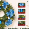 24" Pre-Lit Christmas Wreath with Berries Pinecones Poinsettia Flowers Lighted Artificial Christmas Wreath for Home Indoor Outdoor Decorations - 4 of 4