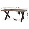 Coolbibila Outdoor Concrete Wood-Pattern Propane Fire Table,Rectangular 40,000 Btu Patio Propane Gas Outdoor Fire Pit,Tank Cover Not Included - 4 of 4