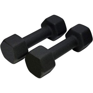 Neoprene Dumbbell for Strength Training, Muscle Toning, and Rehab, Non-Slip Grip, Anti-Roll Design - 1 of 3