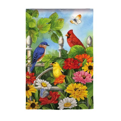 Evergreen Flag Jewels of Summer Garden Suede Flag 12.5 x 18 Inch Double Sided Durable Outdoor Flag For Homes and Gardens